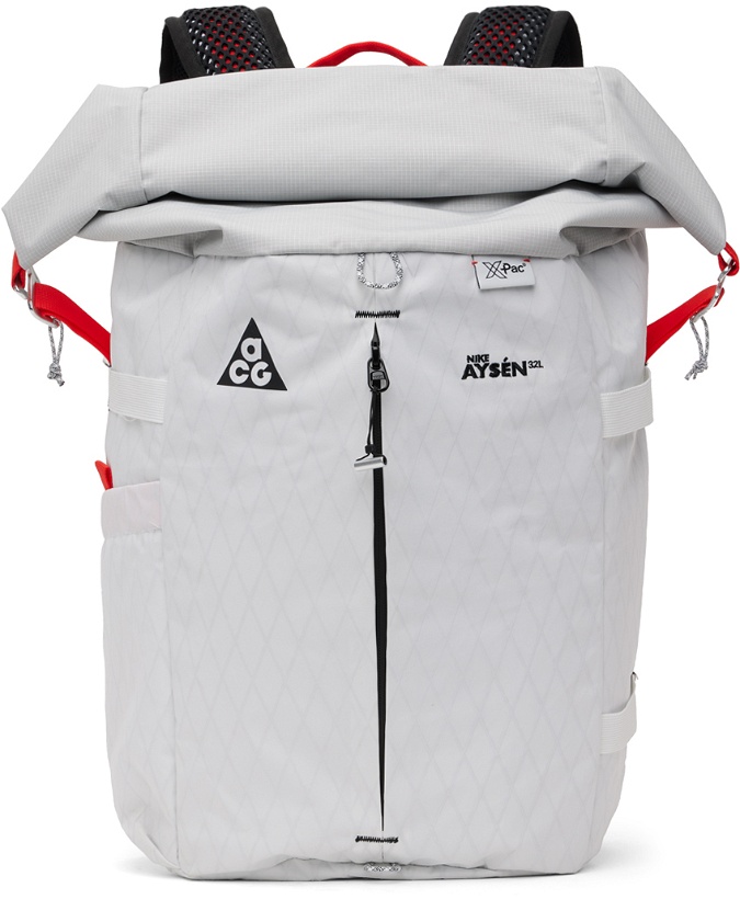 Photo: Nike White & Gray Aysén Backpack