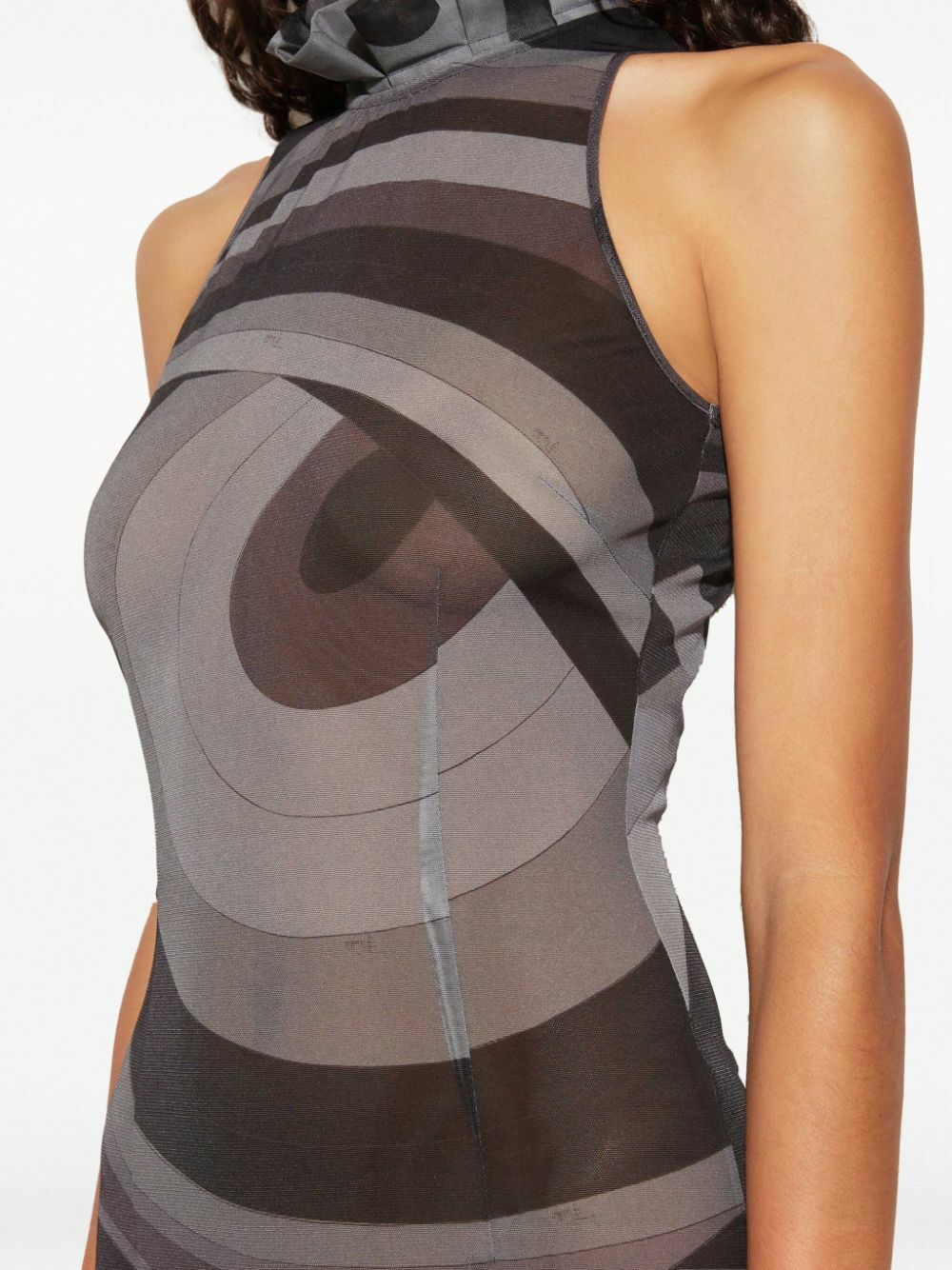 PUCCI Grey Iride-Print Maxi Dress Emilio Pucci