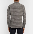 Mr P. - Checked Textured Wool and Cotton-Blend Shirt - Men - Gray