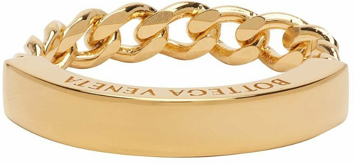 Photo: Bottega Veneta Gold Curb Chain Ring
