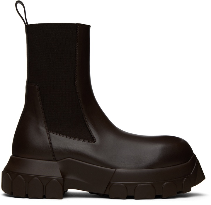 Photo: Rick Owens Brown Beatle Bozo Tractor Boots