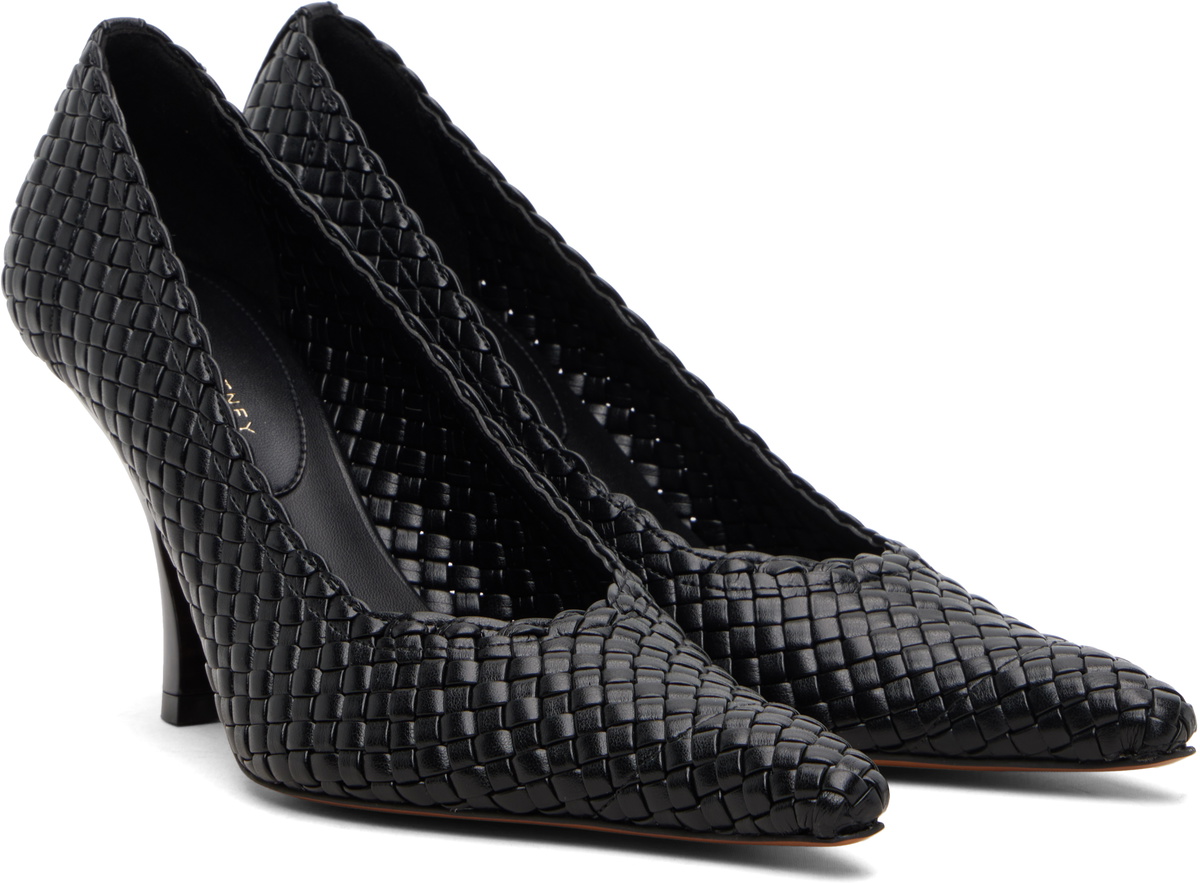 Stella McCartney Black Elsa 90 Woven Heels