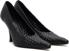 Stella McCartney Black Elsa 90 Woven Heels