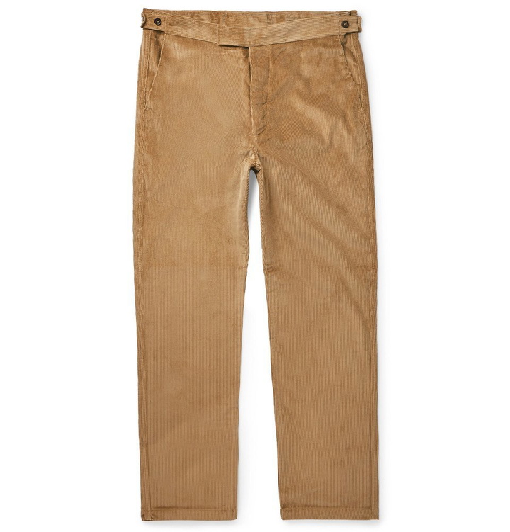 Photo: Maison Kitsuné - Nico Cotton-Corduroy Trousers - Camel