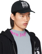 Palm Angels Black Gothic Logo Cap