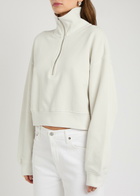 Agolde Bethan Cotton Half-zip Sweatshirt Grey