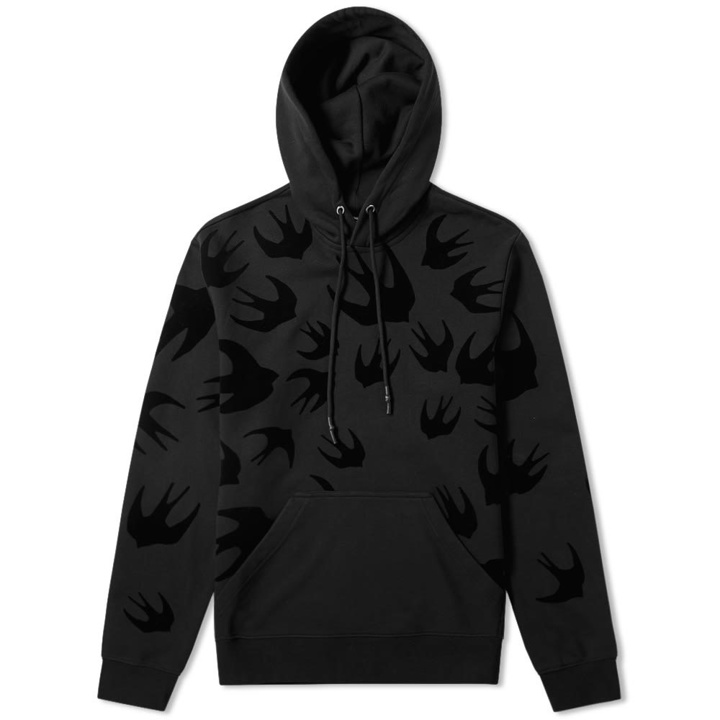 Photo: McQ Alexander McQueen Large Swallow Flocked Popover Hoody