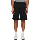 AAPE by A Bathing Ape Black Reversible Moonface Logo Sweat Shorts