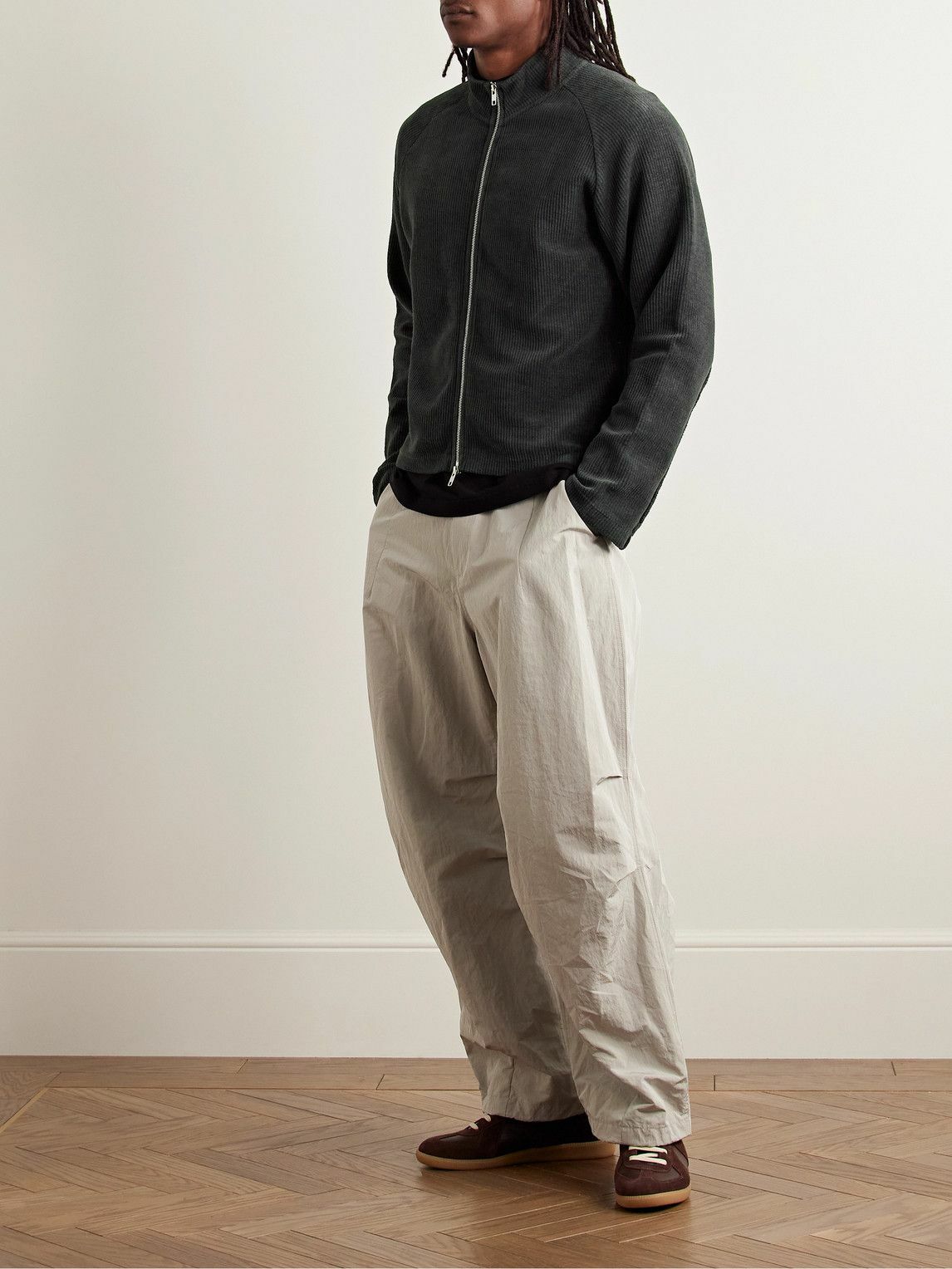 mfpen Leisure Zip-Up in Mineral Grey Needle Jump