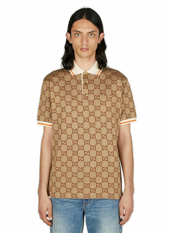 Photo: Gucci - Interlocking GG Polo Shirt in Light Brown