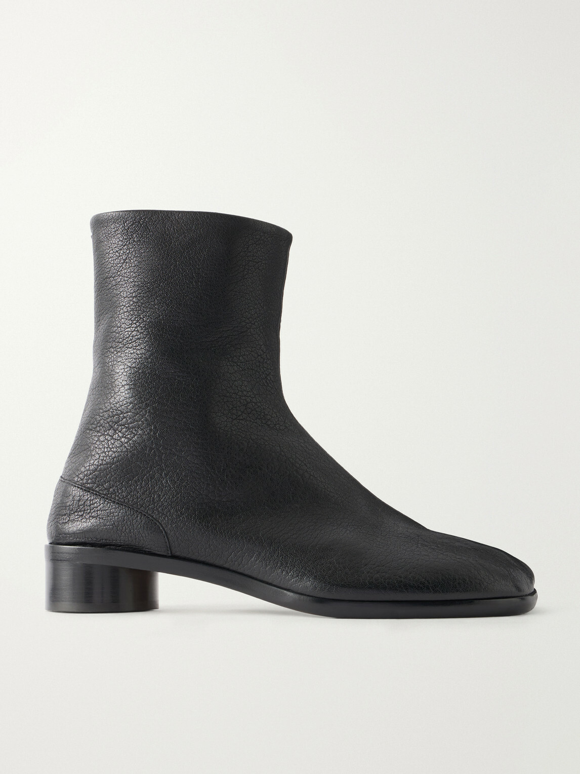 Maison Margiela - Tabi Split-Toe Full-Grain Leather Boots - Black