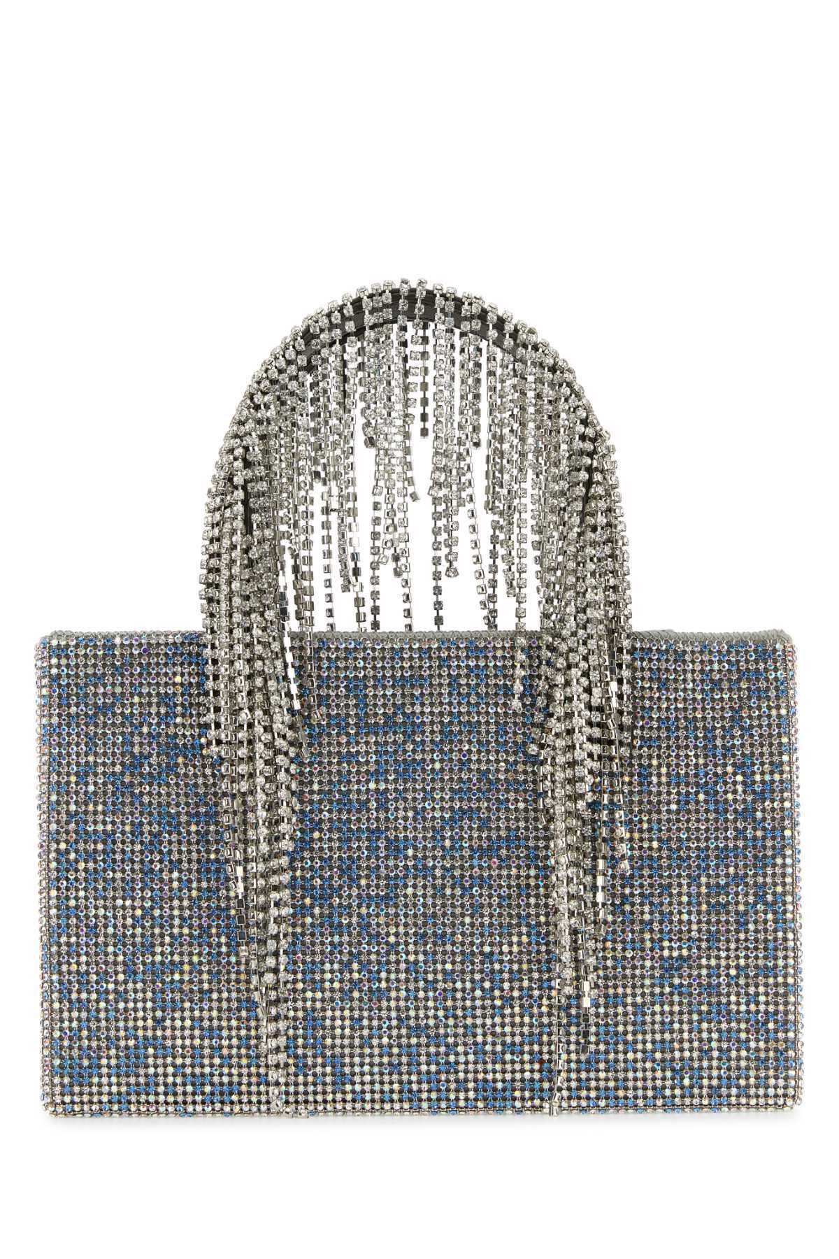 KARA Black Midi Crystal Bow Bag Kara