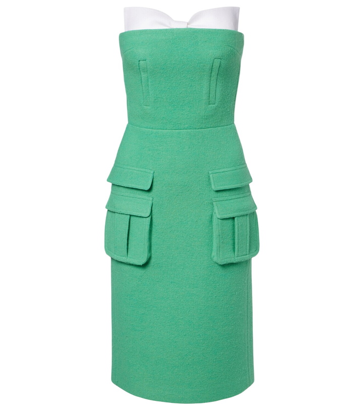 Photo: Shushu/Tong Bow-detail wool midi dress