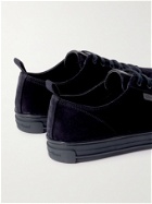 Gianvito Rossi - Rubber-Trimmed Suede Sneakers - Blue