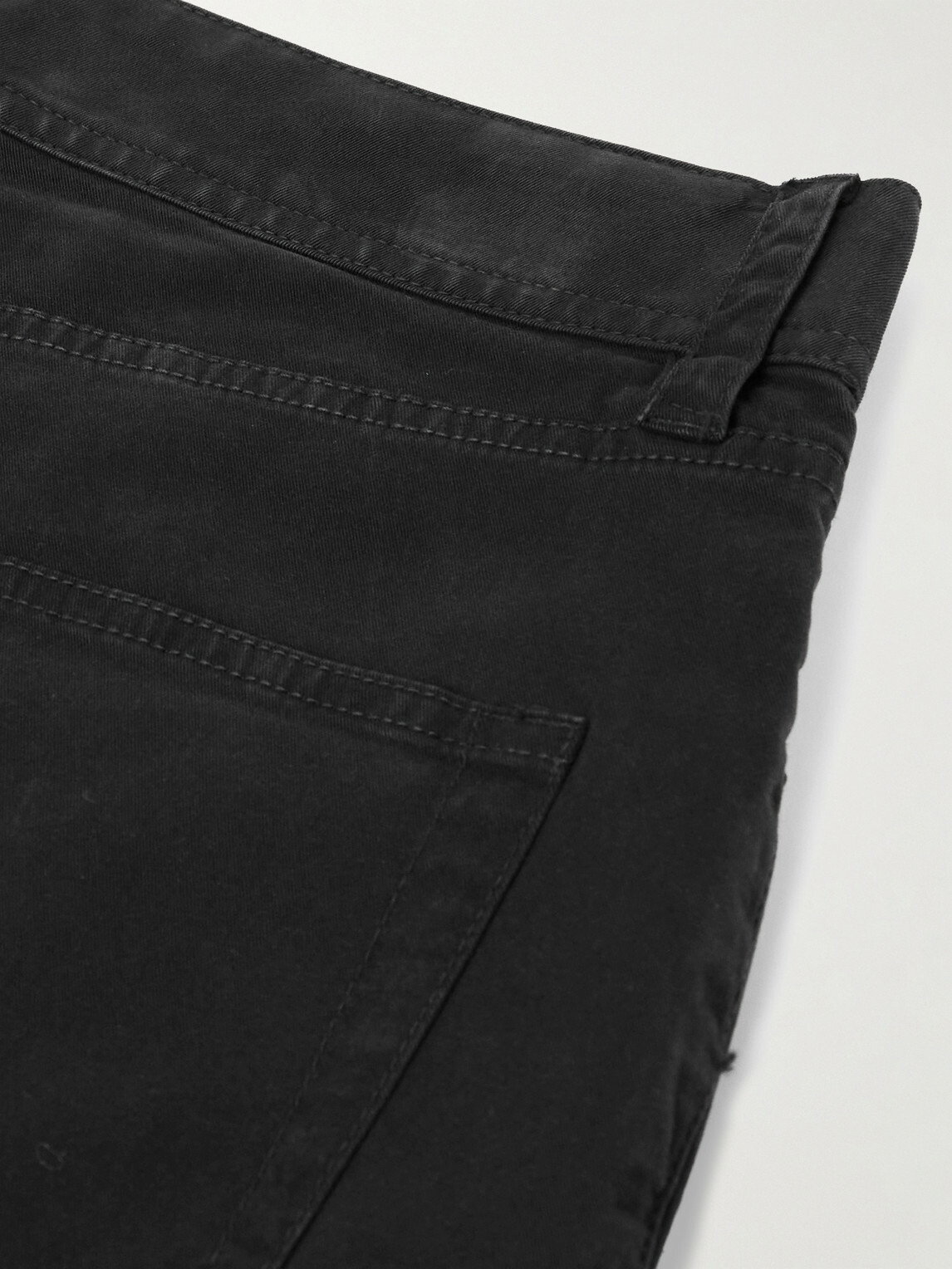 James Perse - Straight-Leg Brushed Cotton-Blend Twill Trousers - Black