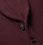 Brunello Cucinelli - Shawl-Collar Cashmere Cardigan - Burgundy