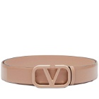 Valentino Men's Buckle Belt in Rose Canelle