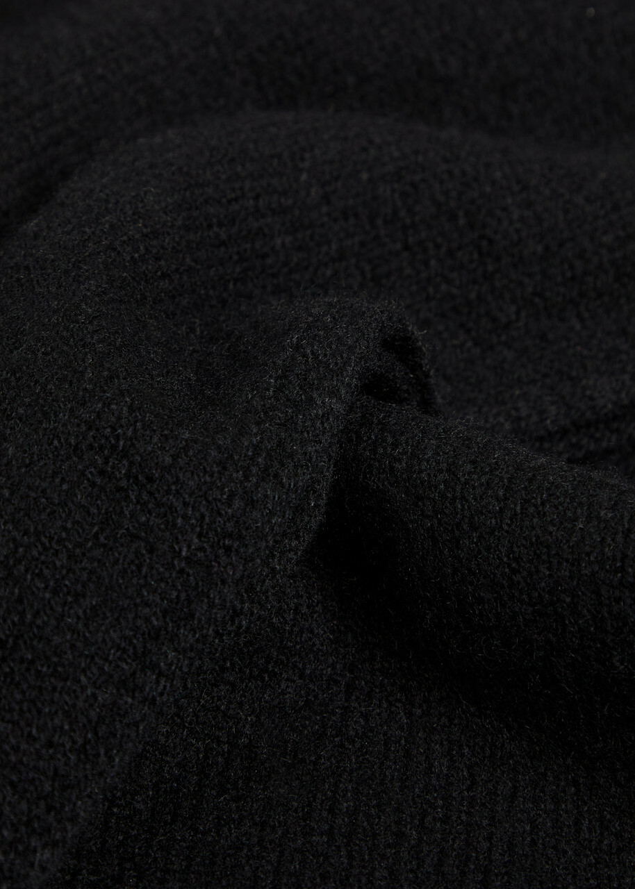 John Smedley Quartz Cashmere and Wool-blend Scarf - Black - One Size