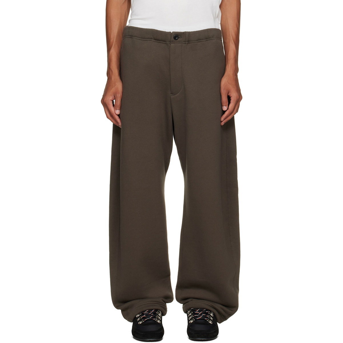 sacai Khaki Cotton Jersey Sweatpants