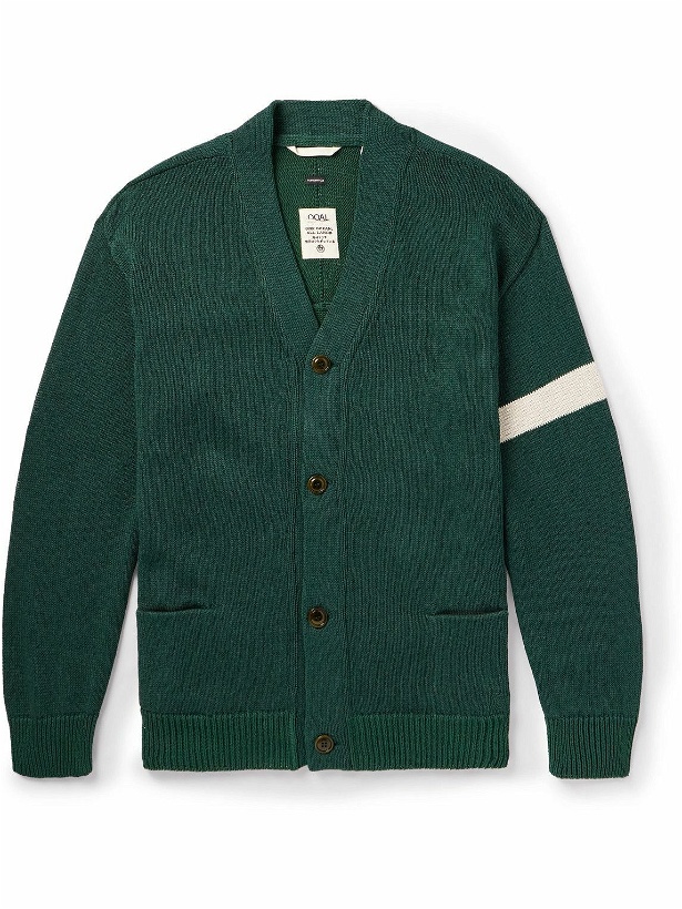 Photo: nanamica - Striped Knitted Cardigan - Green
