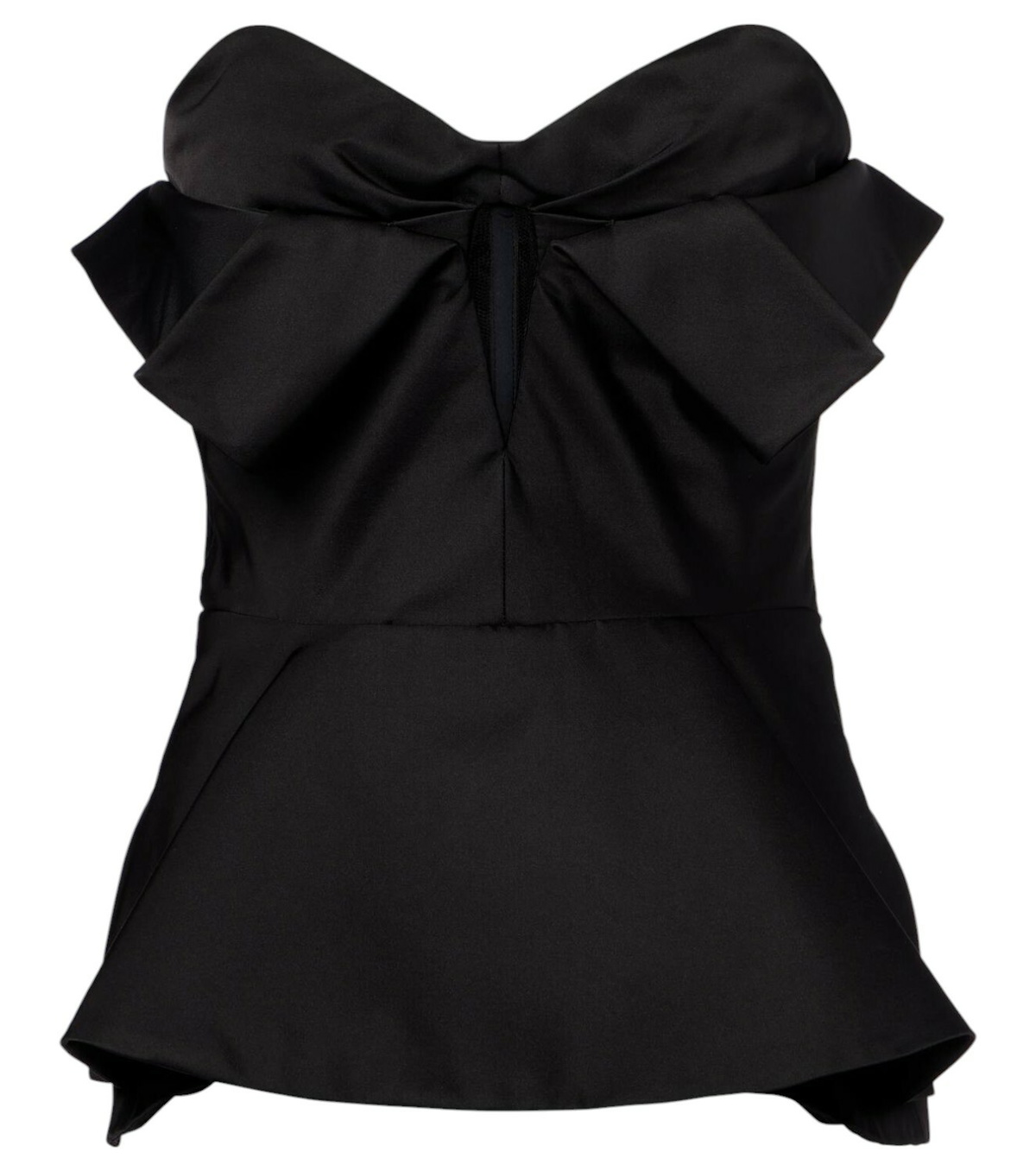 Tシャツ・カットソー ALEXANDER MCQUEEN BLACK CORSET TOP IN SILK BLEND Luxury brands | Alexander McQueen Corset T-shirt | Drake Store