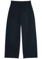 Studio Nicholson Twist Straight-leg Cotton Trousers Dark Purple