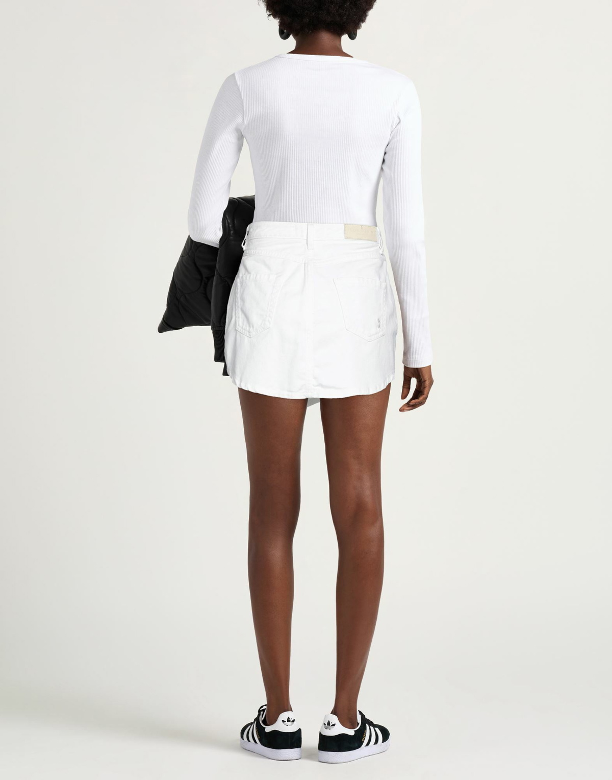 Icon Denim Womens Denim skirt in White