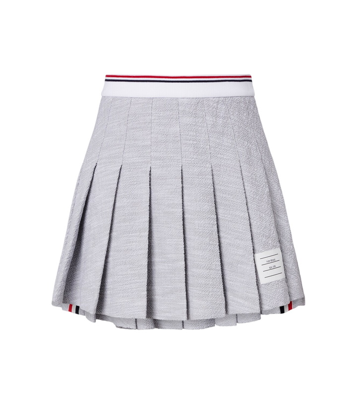 Photo: Thom Browne Pleated cotton-blend tweed miniskirt