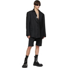 VETEMENTS Black Gothic Logo Tailored Blazer