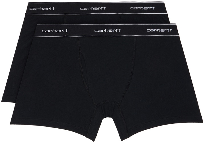 Photo: Carhartt Work In Progress Two-Pack Black Cotton Boxers