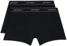 Carhartt Work In Progress Two-Pack Black Cotton Boxers