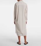 The Row Chihiro striped cotton shirt dress