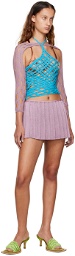Isa Boulder Purple Reversible Miniskirt