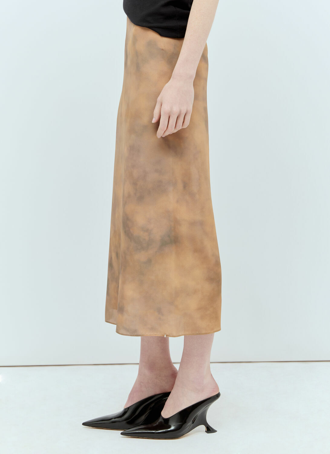 Sportmax Silk Wrap Midi Skirt