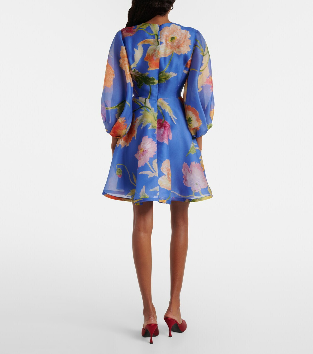 Carolina Herrera Floral silk organza minidress