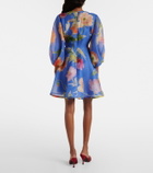 Carolina Herrera Floral silk organza minidress
