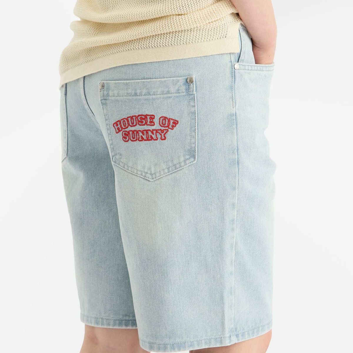 House Of Sunny Women's Sundown Denim Shorts in Light Breeze Wash
