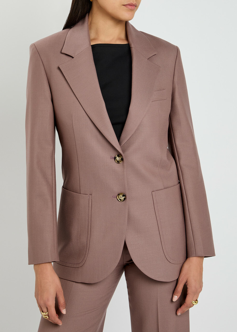 Victoria Beckham Twill Blazer Mauve Victoria Beckham