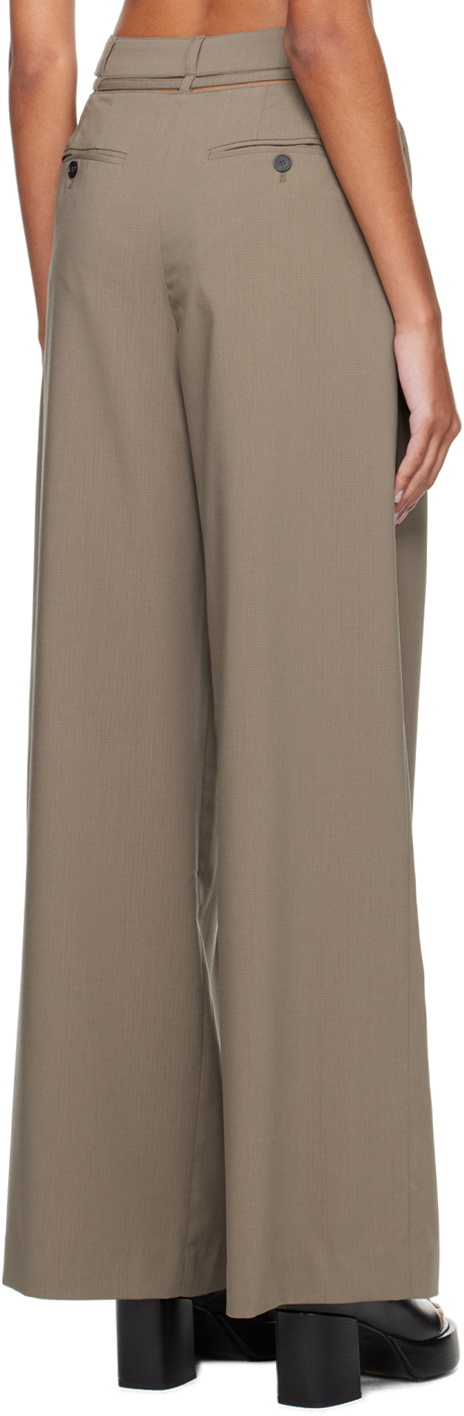 J KOO Khaki Cutout Trousers