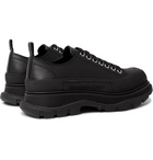 ALEXANDER MCQUEEN - Exaggerated-Sole Rubber-Trimmed Leather Sneakers - Black