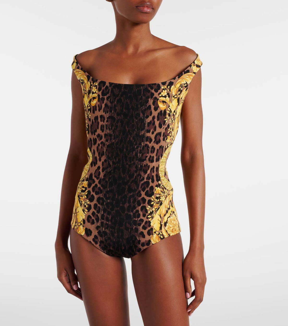 Versace Barocco silk bodysuit