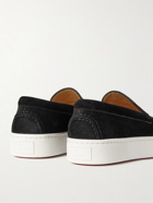 Christian Louboutin - Paqueboat Suede Penny Loafers - Black