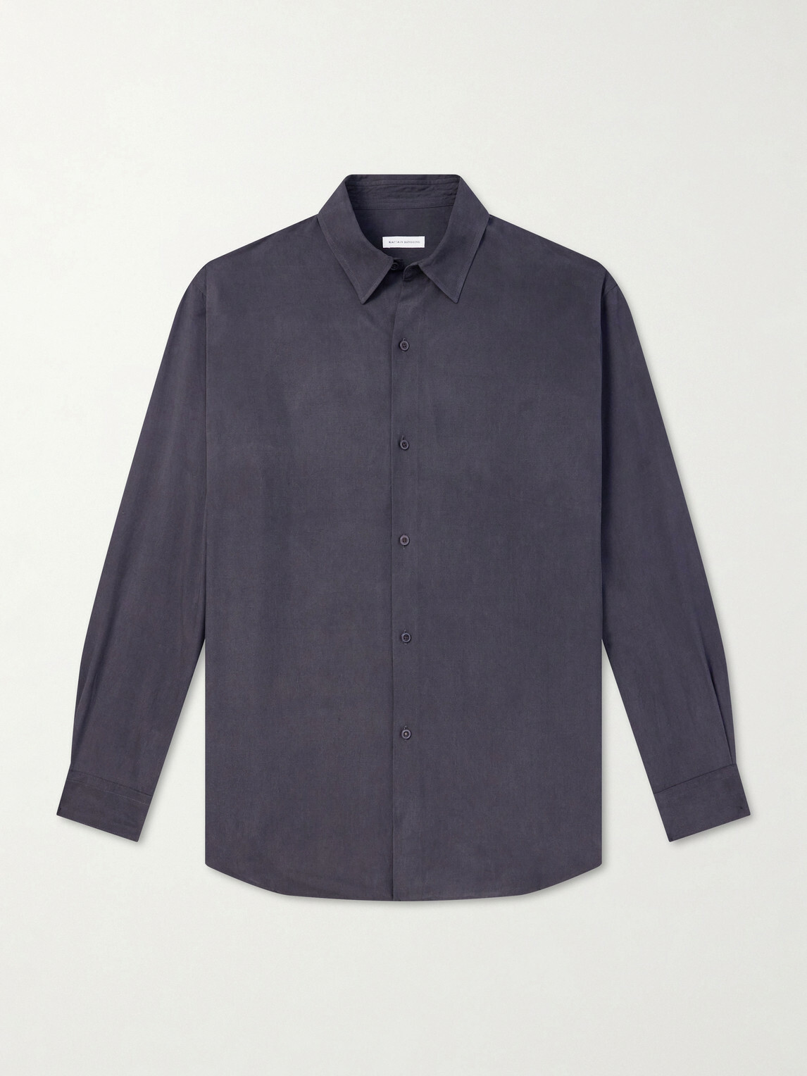 Kaptain Sunshine - Silk-Gabardine Shirt - Gray