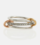 Spinelli Kilcollin - Stacked sterling silver ring with diamonds