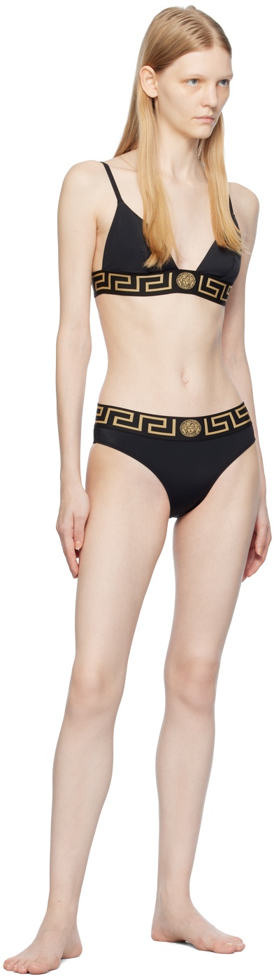 Versace Underwear: Black Greca Bikini Bottoms