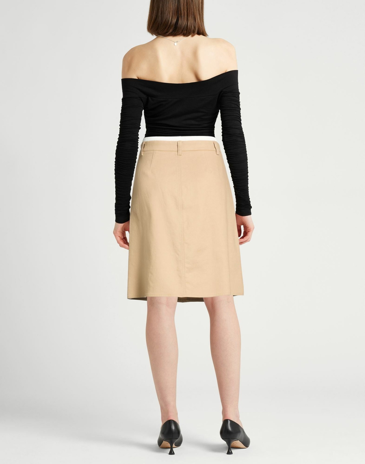 Vince. Womens Midi skirt Camel
