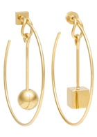Jacquemus Les Créoles Nodo Mismatched Hoop Earrings - Gold - One Size