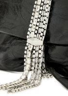 Jimmy Choo Zandra Crystal-embellished Leather Cutch - Black And Silver - One Size