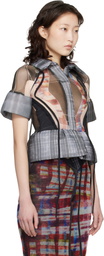 Ottolinger Gray Mesh Padded Blouse