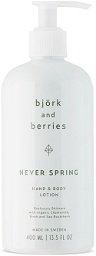 bjork and berries Never Spring Hand & Body Lotion, 400 mL